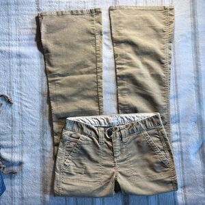 Vintage Aeropostale flareOlive Corduroy Pants